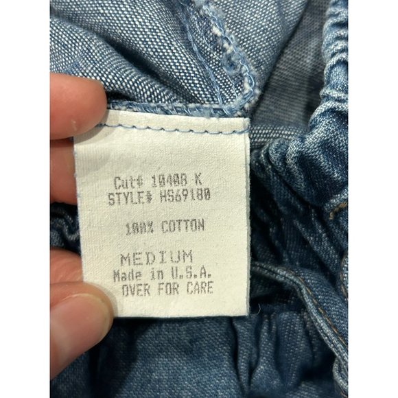 Howard Wolf Sport Denim Pull On Pants Floral Embroidery Elastic Waist Sz M - Picture 6 of 10